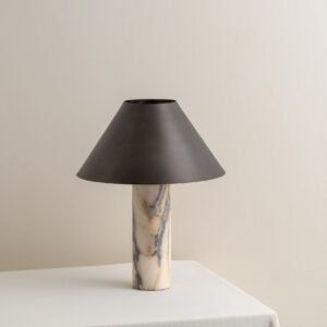 Cline - calacatta viola marble and bronze table lamp