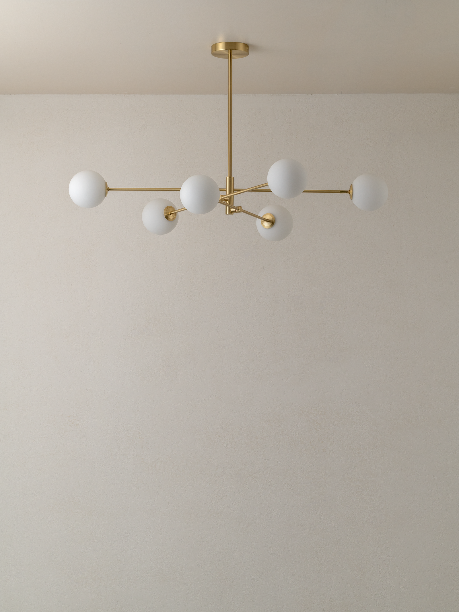 Chelso - 6 light brass and opal pendant - Image 7