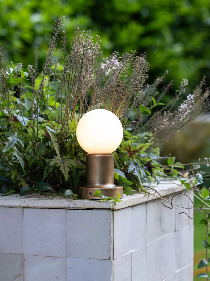 Porta - aged brass and opal rechargeable table lamp - Image 2