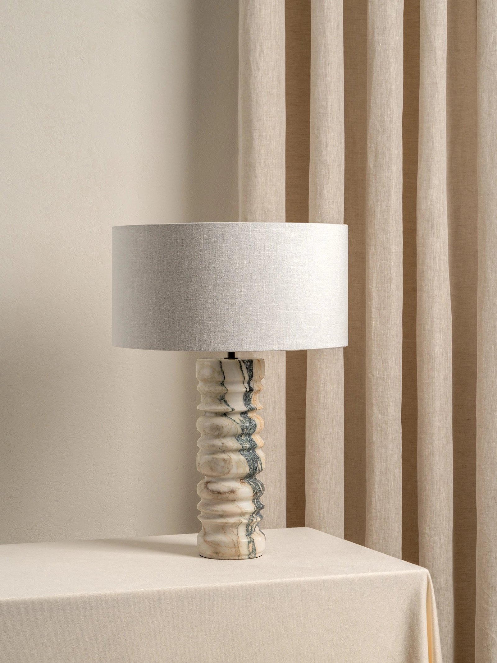 Renee - large Viola Calacatta marble table lamp - Image 5