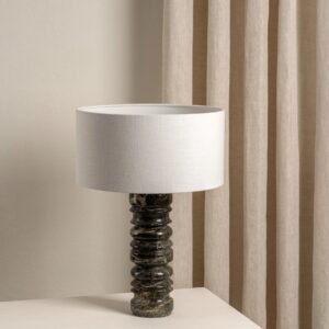 Renee - large green marble table lamp