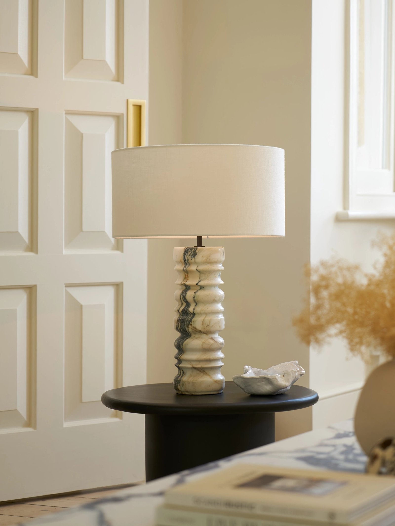 Renee - large Viola Calacatta marble table lamp - Image 3