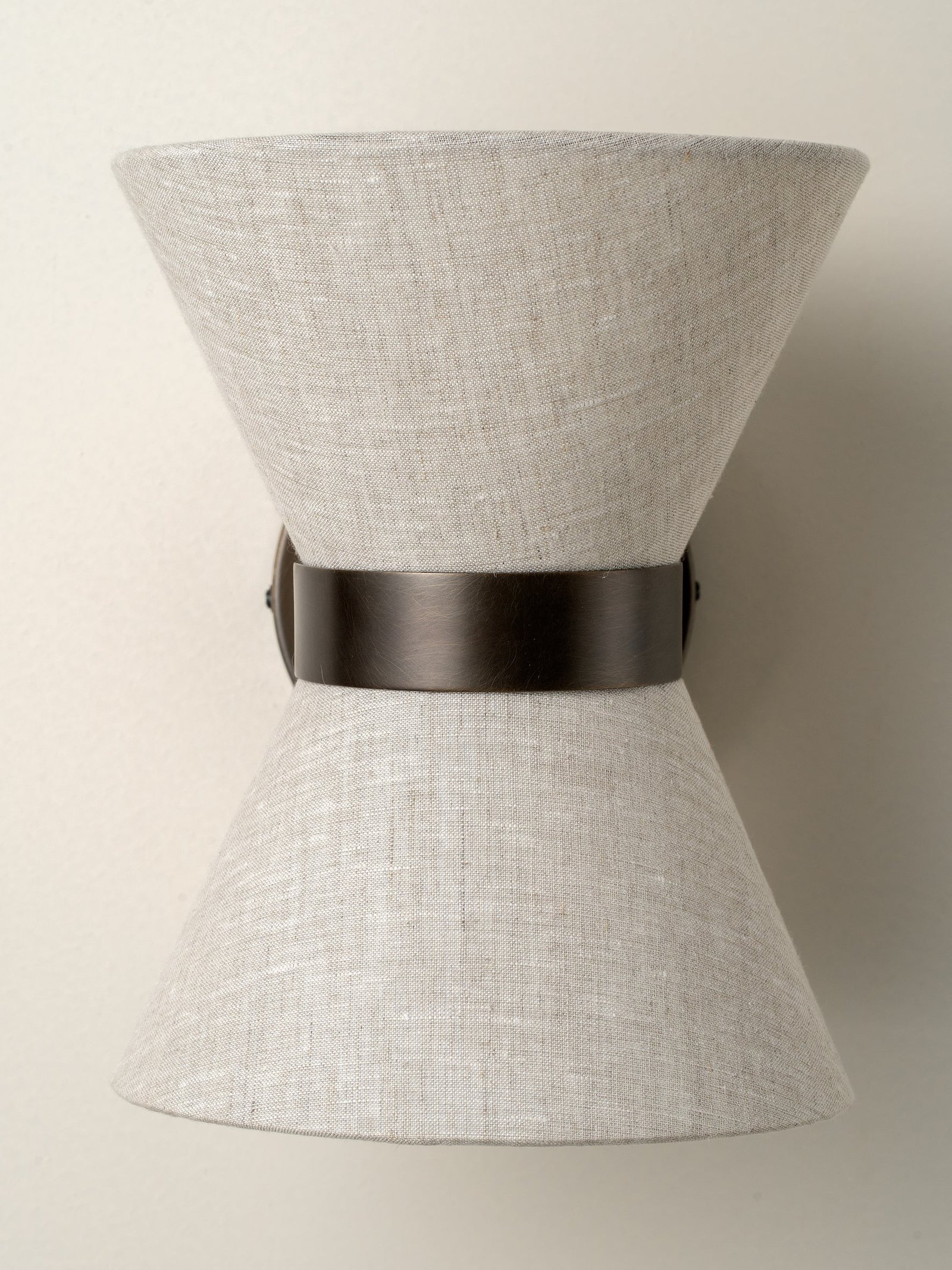 Renwick - linen and bronze wall light - Image 4