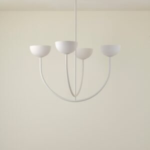 Ruzo - 4 light warm white porcelain ceiling pendant