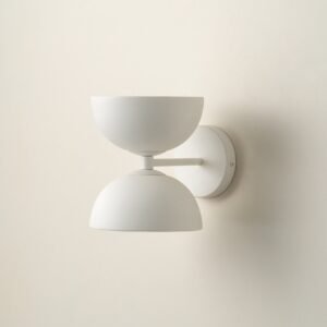 Ruzo - 2 light warm white and porcelain wall light
