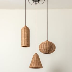 Aditi - 3 light rattan pendant
