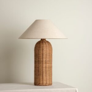 Ensia - tall rattan table lamp